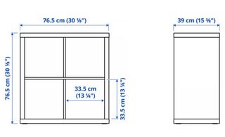 Estantería Kallax Ikea 4 cubos