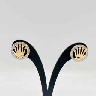 PENDIENTES CORONA CON CIRCONITAS