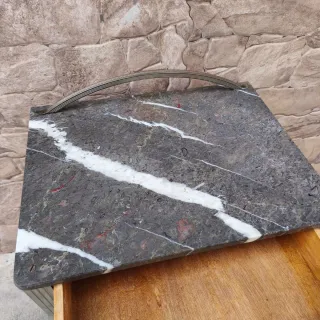 Mesita Noche Francesa Antigua metal Vidrio