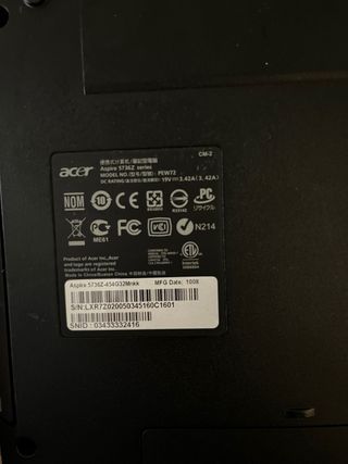 Portátil Acer Aspire 5736Z Negro