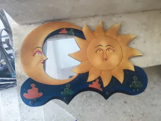 Espejo Colgador Sol y Luna