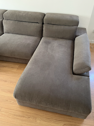 Sofá rinconera XL chaise longue marrón