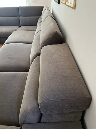 Sofá rinconera XL chaise longue marrón