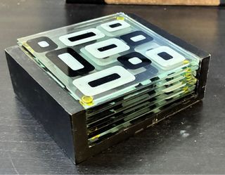 Set 6 Porta Vasos Cristal Diseño Moderno