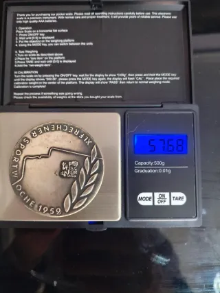 Medalla Conmemorativa Frechener Sportwoche 1959