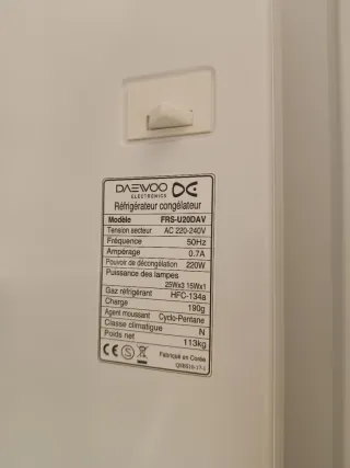 Nevera Congelador Daewoo