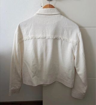 Chaqueta Mango Blanca Texturizada