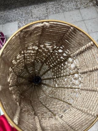 Lámpara colgante de yute