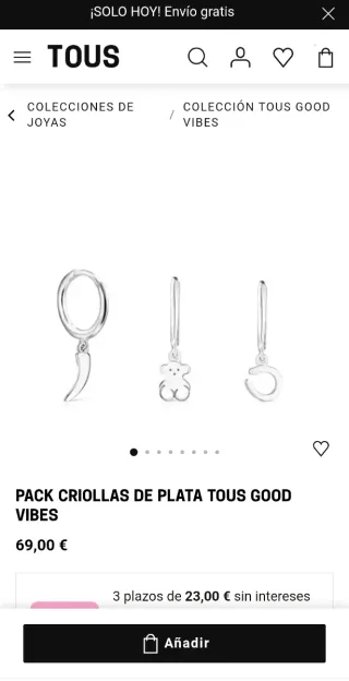 Pack Pendientes Criollas Plata TOUS