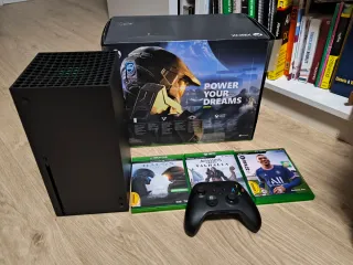 Xbox Series X Negra + Mando + 3 Juegos
