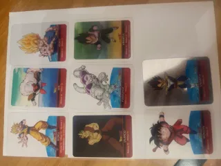 8 Lamincards Dragonball Z - Goku, Gohan, Vegeta