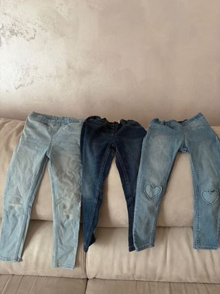 3 paia jeans bambina H&M Lupilu 3-5 anni