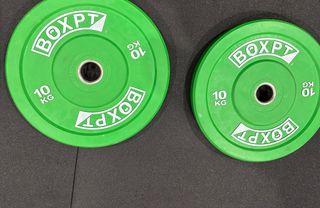 Discos Bumper Boxpt 10kg Verdes (2 unidades)