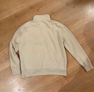 Sudadera Pull&Bear media cremallera beige T.L