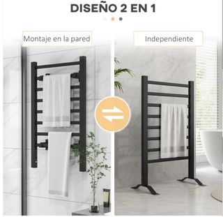 Toallero Eléctrico Negro