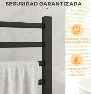 Toallero Eléctrico Negro