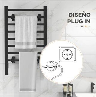 Toallero Eléctrico Negro