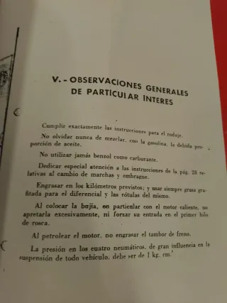 Libro instrucciones Biscuter Voisin