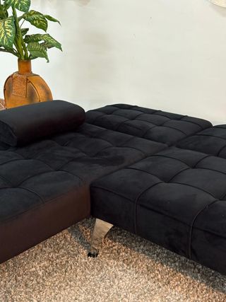 Sofá Cama Negro terciopelo - entrega gratitua