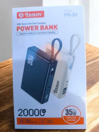 Innov Power Bank 20000 mAh Carga Rápida 35W
