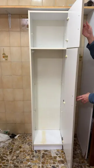 Mueble Escobero Cocina Blanco