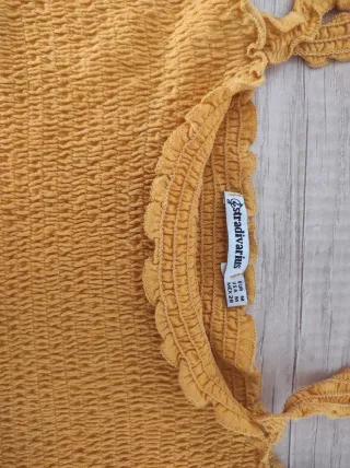 Top amarillo tirantes elástico