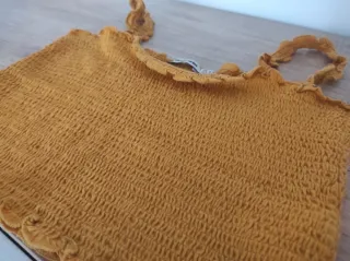 Top amarillo tirantes elástico