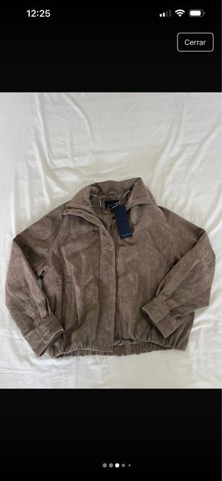 Cazadora bomber piel porcina Talla grande