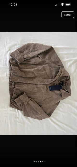 Cazadora bomber piel porcina Talla grande