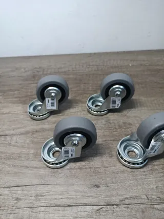 4 Ruedas Giratorias Metálicas