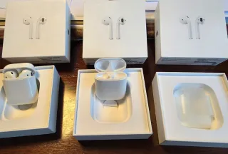 Lote 3 Cajas Vacías AirPods + 2 Cargadores