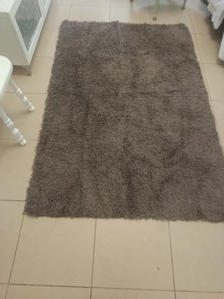 Alfombra Ikea pelo largo gris 120x180