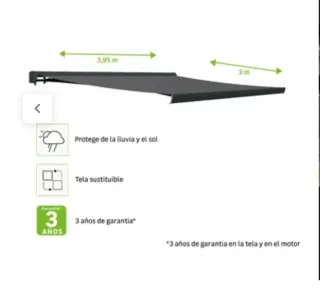 Toldo eléctrico exterior