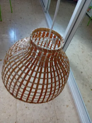 Lámpara de techo de bambú