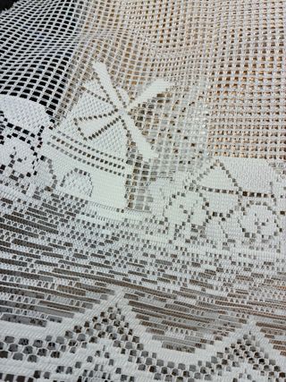 Cortina crochet motivo molinos Holanda