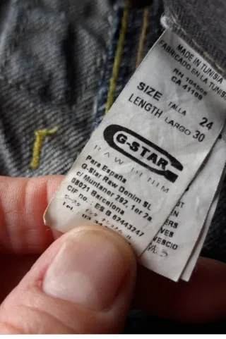 Pantalón Jeans G-Star Talla 24 Largo 30