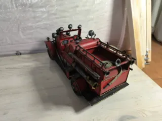 Antiguo Camión de Bomberos de Hojalata Vintage
