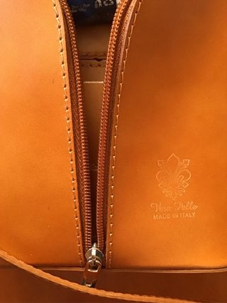 Borsa tracolla vera pelle Modamoda cuoio