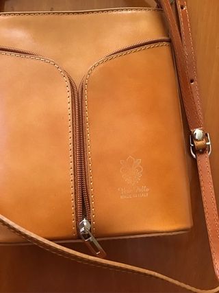 Borsa tracolla vera pelle Modamoda cuoio