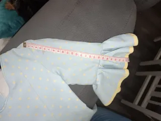 Traje Flamenca Niña Celeste Volantes