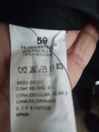 Traje de caballero negro con rallas talla 60