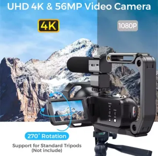 Videocámara Komery 4K 56MP Zoom 18X sin estrenar