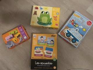 Lote de 4 Puzzles para niños de 2+ años