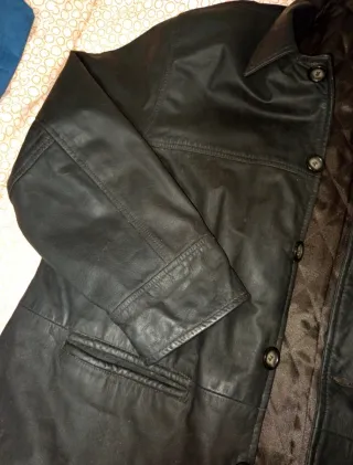 Chaqueta de piel de búfalo para hombre