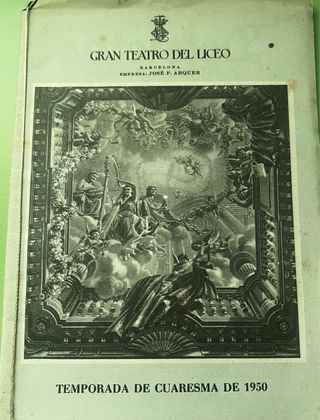 PROGRAMA OFICIAL DEL GRAN TEATRO DEL LICEO -1950-