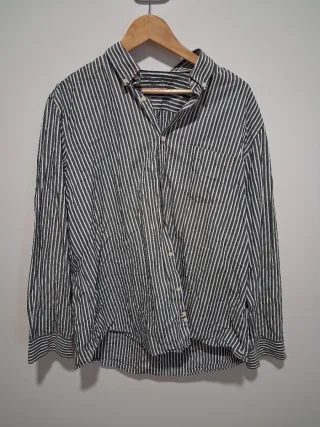 Camisa Rayas Verde y Blanca