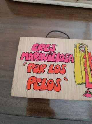 Cartel madera Eres maravillosa por los pelos