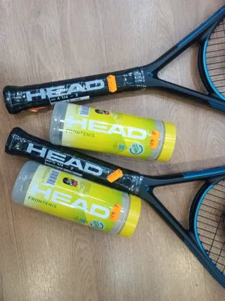 Lote 2 raquetas Head S6 frontenis + 2 botes