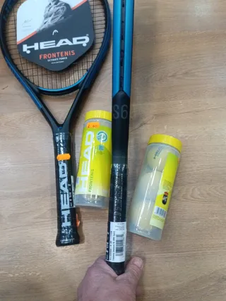 Lote 2 raquetas Head S6 frontenis + 2 botes