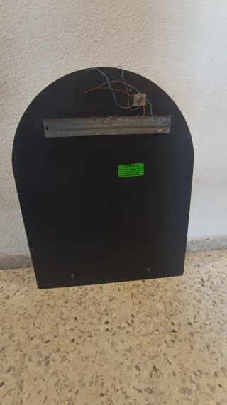 Espejo de baño con diseño de palmeras